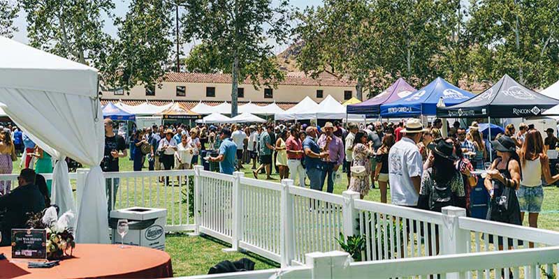 Portable Toilet and Temporary Fence Rentals for Food & Wine Festivals in San Luis Obispo County, Fresno County and Ventura County California