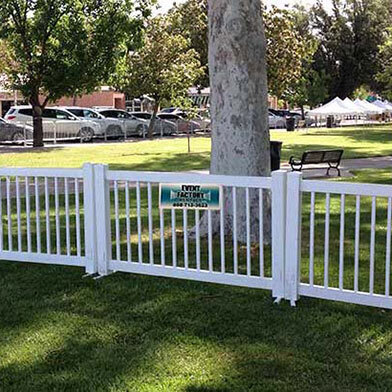 Temporary fencing for California restaurants.