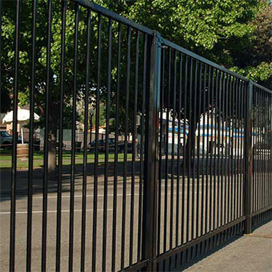rent-fencing-obispo-rd-atascadero-california-temp-fence-rental-93422 Black iron fence panels rental near Obispo Rd in Atascadero, CA from Event Factory Rentals.