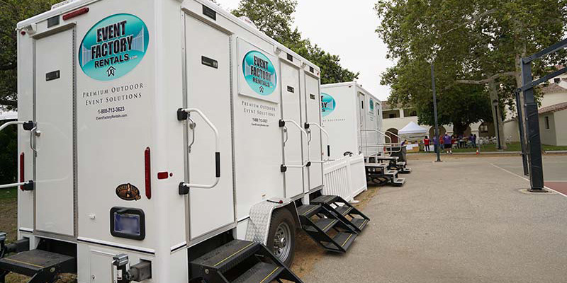 North Hollywood Porta Johns provided by Event Factory Rentals.